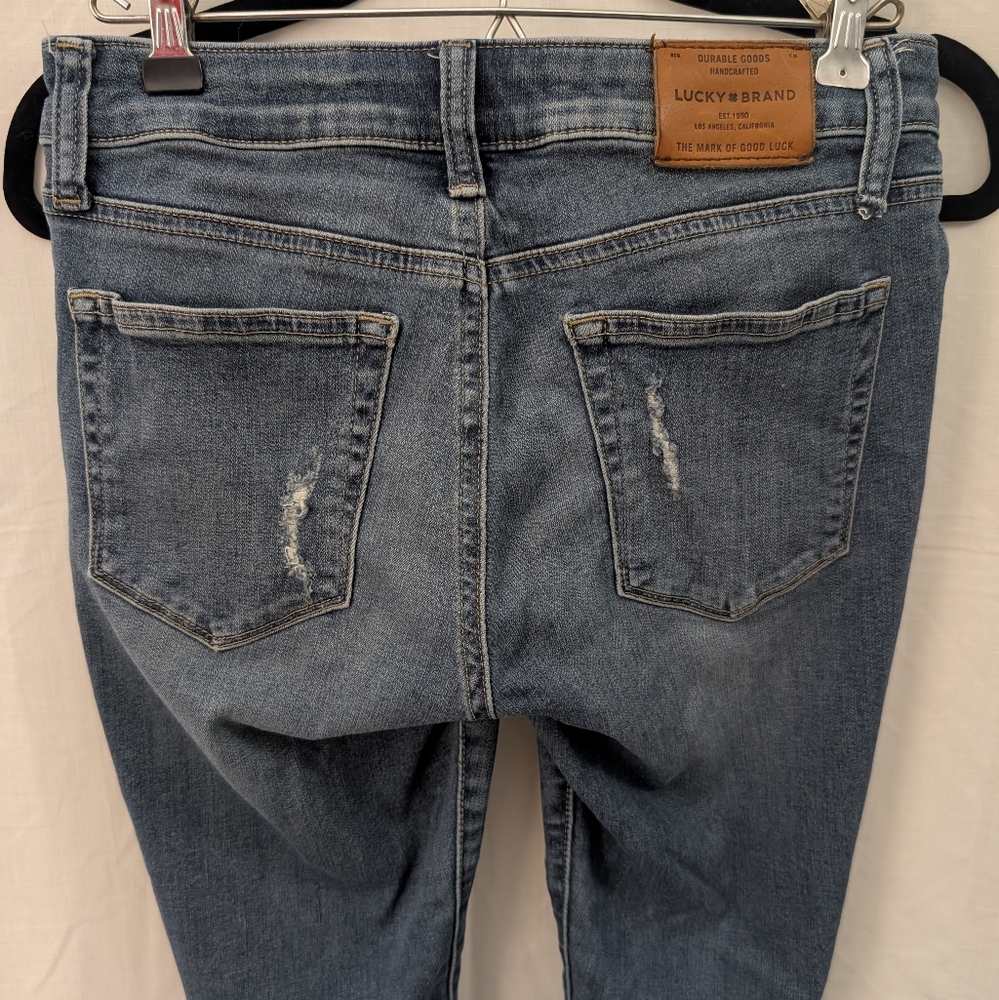 Lucky Brand Lolita Super Skinny Distressed Jeans, Size 0/25 - Picture 10 of 14